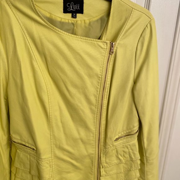 Cute yellow jacket leather-like - Picture 4 of 5